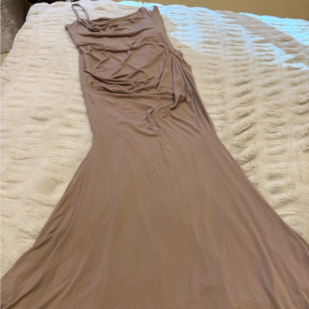 House of CB Beige gown size m in almond